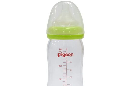 Pigeon Wide Neck Baby Feeding Bottle,with Plus Type Nipple,for 3+ Month Babies,Green,240 ml - Image 3