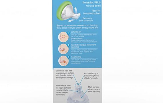 Pigeon Wide Neck Baby Feeding Bottle,with Plus Type Nipple,for 3+ Month Babies,Green,240 ml - Image 7