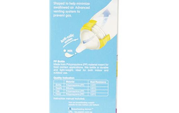 Pigeon Wide Neck Baby Feeding Bottle,With Plus Type Nipple,For 3+ Month Babies,Yellow,240 ml - Image 5
