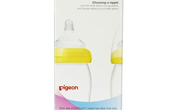 Pigeon Wide Neck Baby Feeding Bottle,With Plus Type Nipple,For 3+ Month Babies,Yellow,240 ml - Image 6