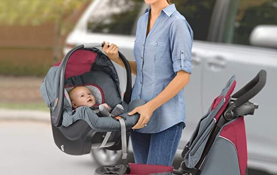 Chicco Cortina CX Stroller with 8-Reclining Positions, Pram for boys and girls, For babies 0-4 years (Lava, Red) Material : Polyester - Image 6
