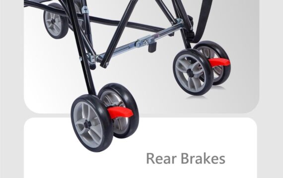 Pixie Buggy Stroller - Easy to Fold & Store, UV Sun Protection Conopy, Rear Brakes, Storage bag - Image 5