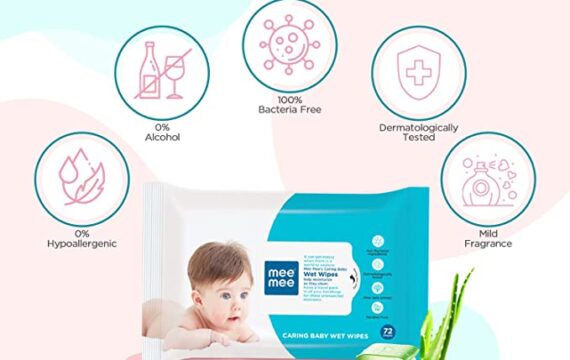 Mee Mee Bundle of Joy Gift Set for New Born Baby with Baby Bathing kit and Wet Wipes - Image 5