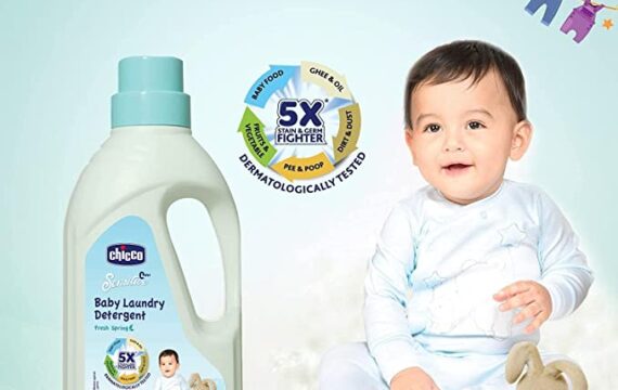 Chicco Baby Laundry Detergent, 5X Stain & Germ Fighter, Kills 99% of Germs, Dermatologically Tested for Effective & Gentle Cleaning, Fresh Spring (1 L liquid) - Image 4