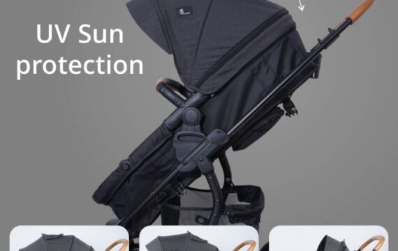 Paradise Stroller - 2 in 1 Baby Stroller Cum Carry Cot, 3 Position Recline System, Canopy - Image 5