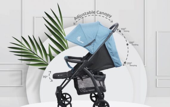 Falcon Flight Stroller - Easy to Carry & Store, Multi Position Recline, Basket, Rear Brake - Image 5