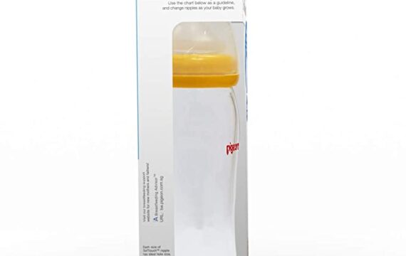 Pigeon Wide Neck Baby Feeding Bottle,with Plus Type Nipple,for 0+ Month Babies,Yellow,160 ml - Image 3