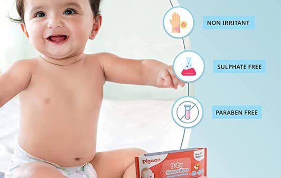 Pigeon Baby Skincare Wipes,PH Balance,Paraben Free,Alcohol Free,Sulphate Free,Non-Irritant,Enriched with Glycerin,72 Sheets - Image 3